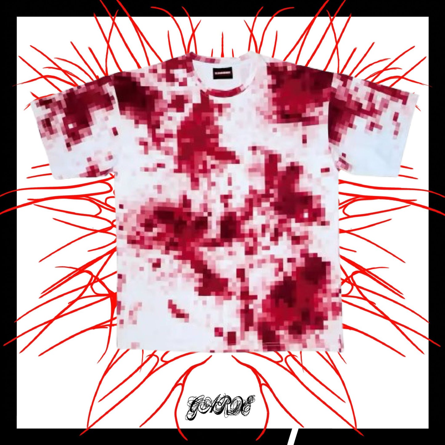 GARDE LOW QUALITY BLOOD SPLATTER TEE (WHITE)